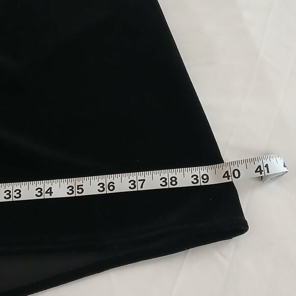 J. Jill Women’s 4X Velvet Wrap Dress Black Midi Tassel Tie Waist - Picture 14 of 16